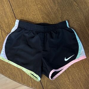 Nike girls 4t Black Shorts with Colorful Trim